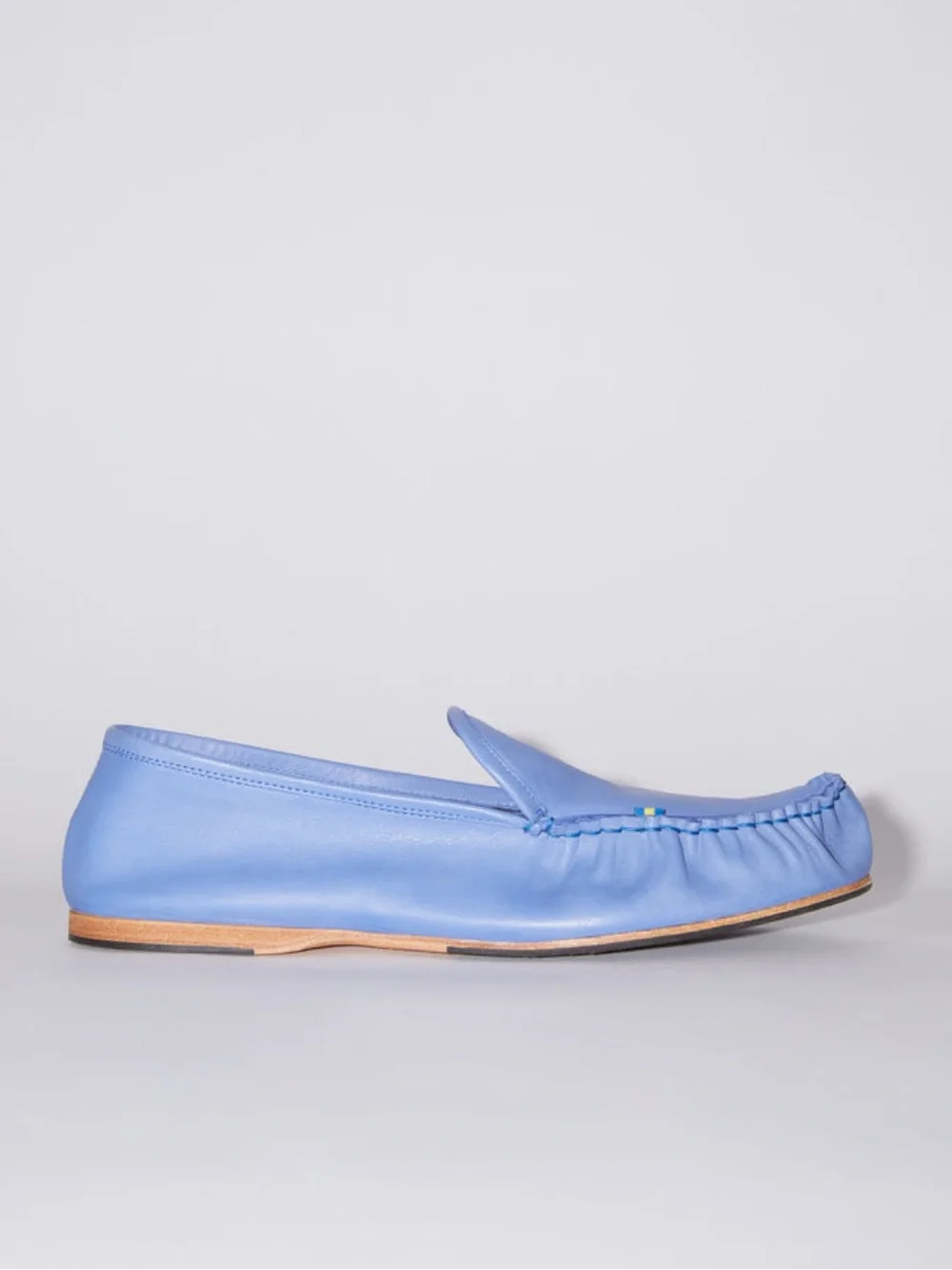 NEW Acne Studios x Kero Blue Purple Leather Slip On Driver Loafer Sz 42 EU 9 US